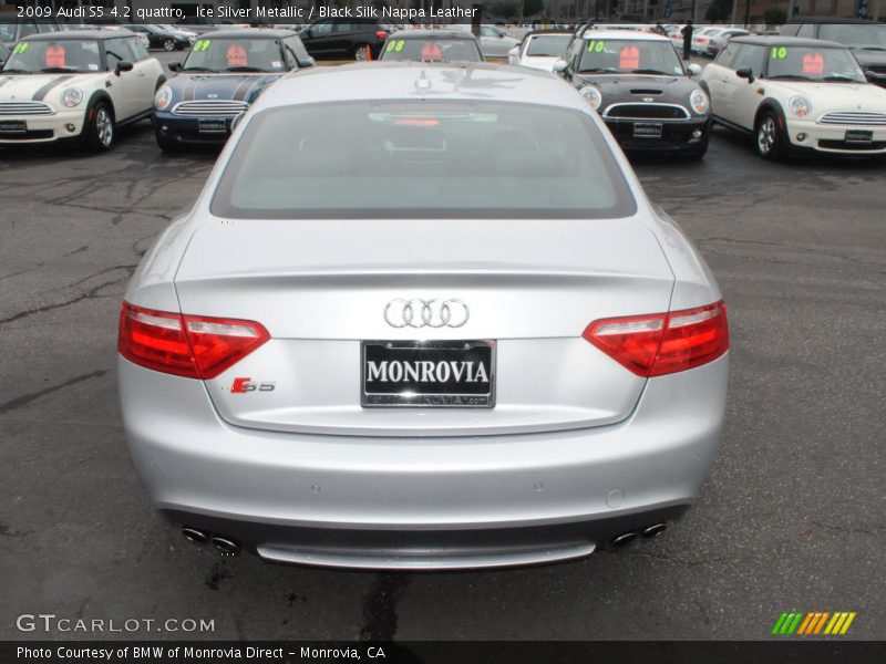 Ice Silver Metallic / Black Silk Nappa Leather 2009 Audi S5 4.2 quattro