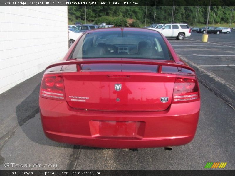 Inferno Red Crystal Pearl / Dark Slate Gray 2008 Dodge Charger DUB Edition