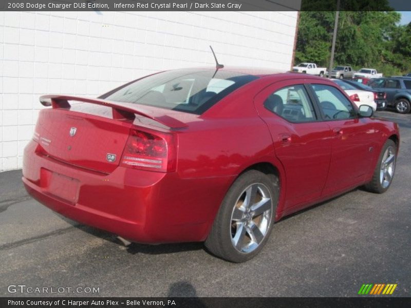 Inferno Red Crystal Pearl / Dark Slate Gray 2008 Dodge Charger DUB Edition