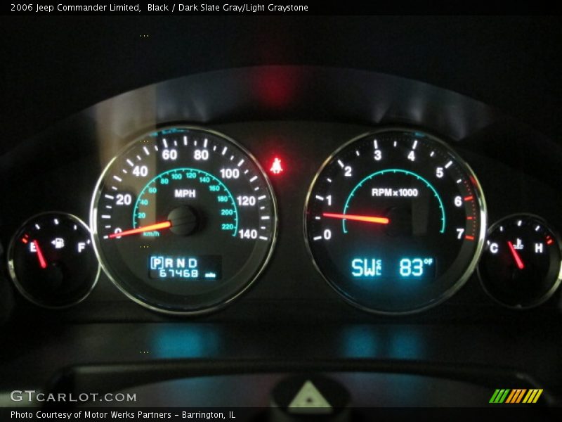 Black / Dark Slate Gray/Light Graystone 2006 Jeep Commander Limited