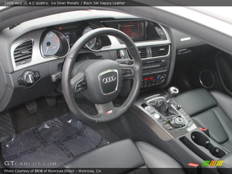 Ice Silver Metallic / Black Silk Nappa Leather 2009 Audi S5 4.2 quattro