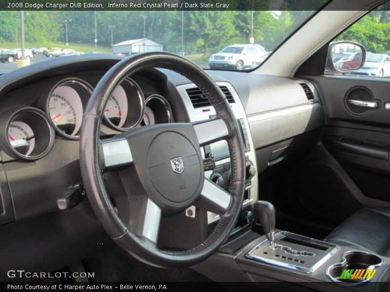 Inferno Red Crystal Pearl / Dark Slate Gray 2008 Dodge Charger DUB Edition