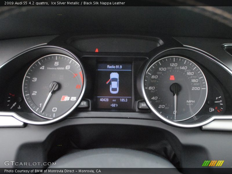 Ice Silver Metallic / Black Silk Nappa Leather 2009 Audi S5 4.2 quattro