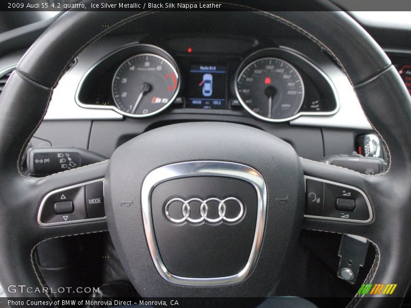 Ice Silver Metallic / Black Silk Nappa Leather 2009 Audi S5 4.2 quattro