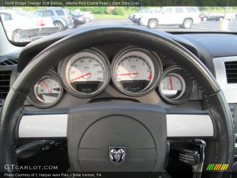 Inferno Red Crystal Pearl / Dark Slate Gray 2008 Dodge Charger DUB Edition