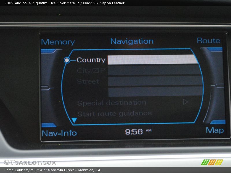 Ice Silver Metallic / Black Silk Nappa Leather 2009 Audi S5 4.2 quattro