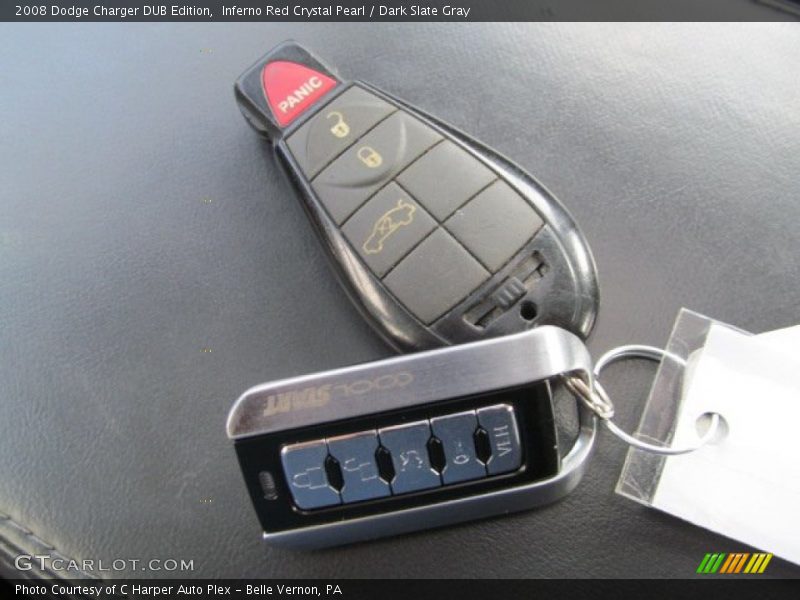 Inferno Red Crystal Pearl / Dark Slate Gray 2008 Dodge Charger DUB Edition
