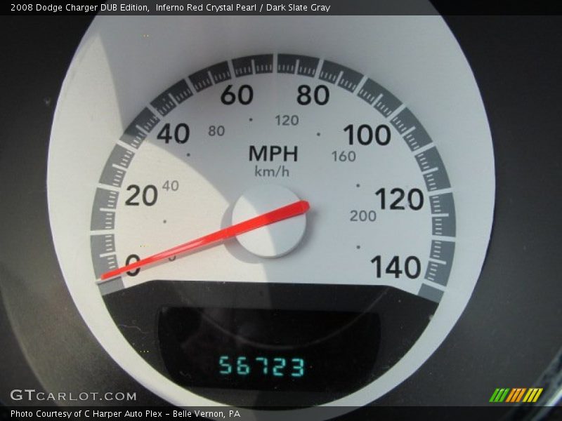 Inferno Red Crystal Pearl / Dark Slate Gray 2008 Dodge Charger DUB Edition