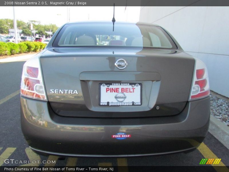 Magnetic Gray / Beige 2008 Nissan Sentra 2.0 S