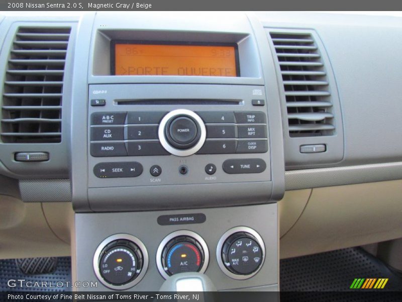 Magnetic Gray / Beige 2008 Nissan Sentra 2.0 S