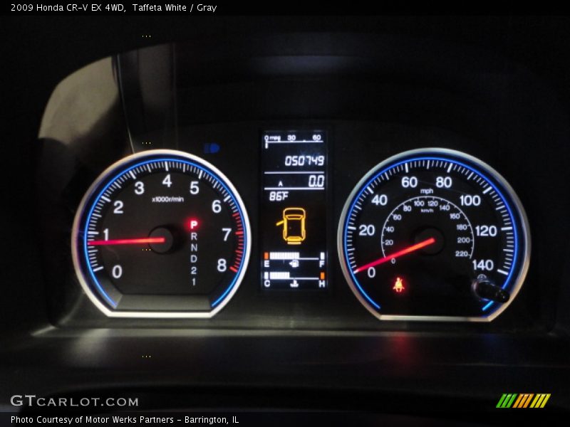 Taffeta White / Gray 2009 Honda CR-V EX 4WD