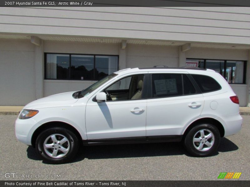 Arctic White / Gray 2007 Hyundai Santa Fe GLS