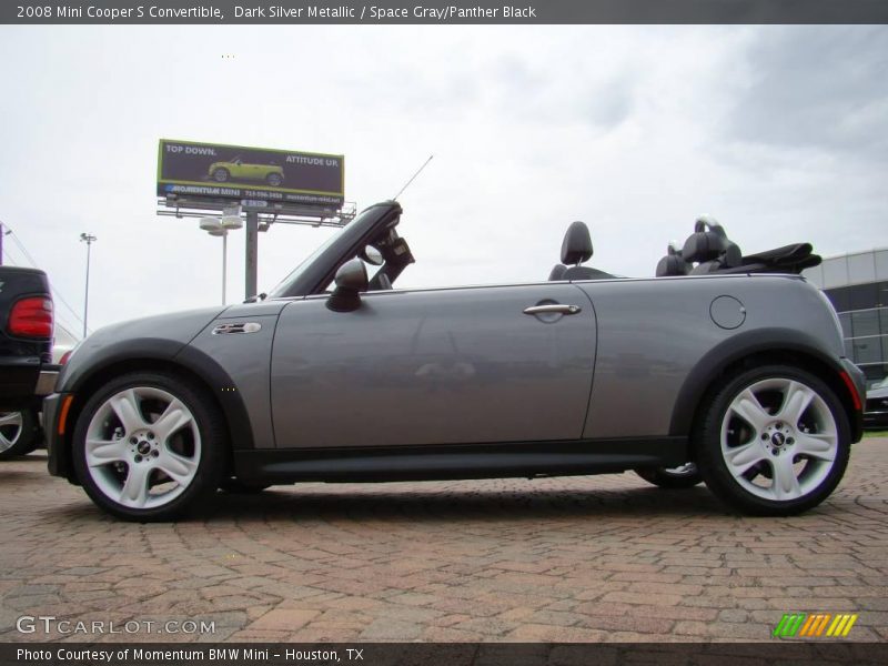 Dark Silver Metallic / Space Gray/Panther Black 2008 Mini Cooper S Convertible