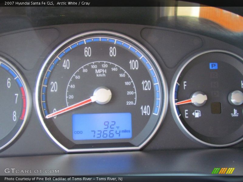 Arctic White / Gray 2007 Hyundai Santa Fe GLS