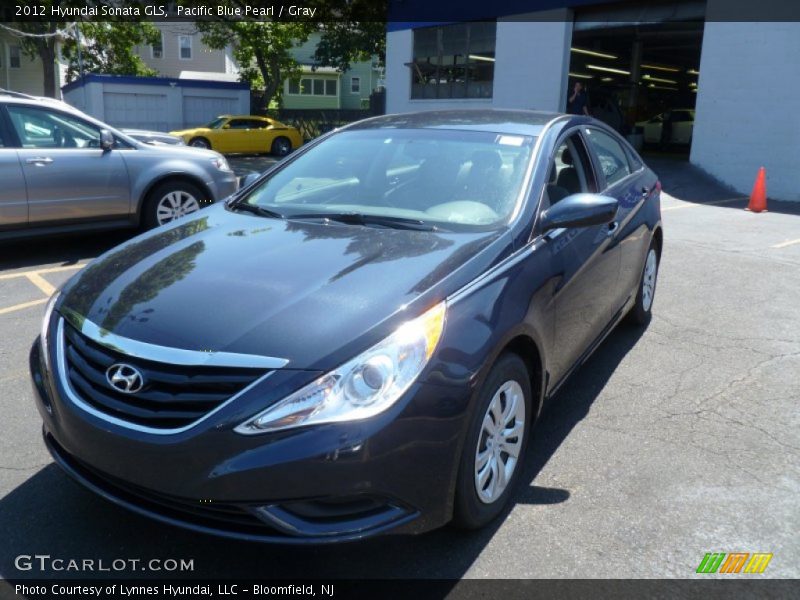 Pacific Blue Pearl / Gray 2012 Hyundai Sonata GLS