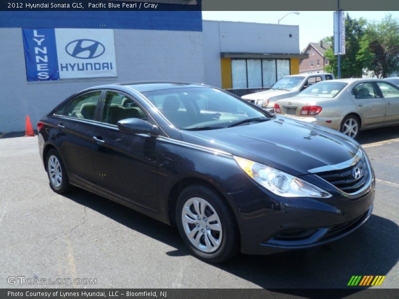 Pacific Blue Pearl / Gray 2012 Hyundai Sonata GLS