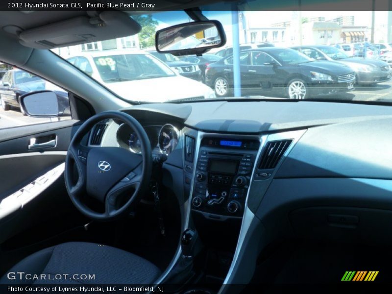 Pacific Blue Pearl / Gray 2012 Hyundai Sonata GLS