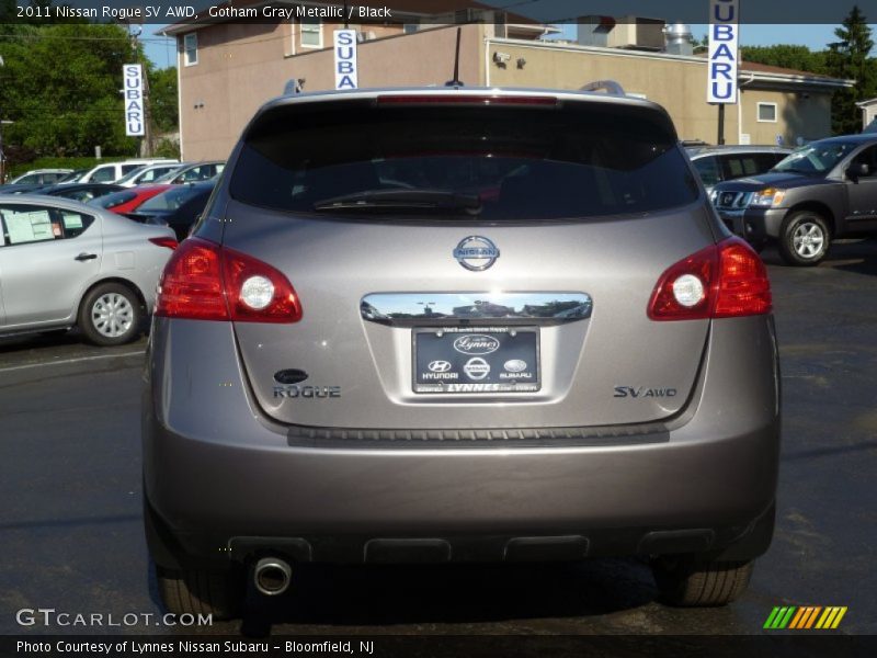 Gotham Gray Metallic / Black 2011 Nissan Rogue SV AWD