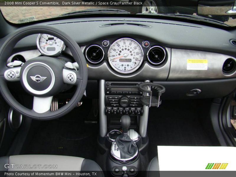 Dark Silver Metallic / Space Gray/Panther Black 2008 Mini Cooper S Convertible