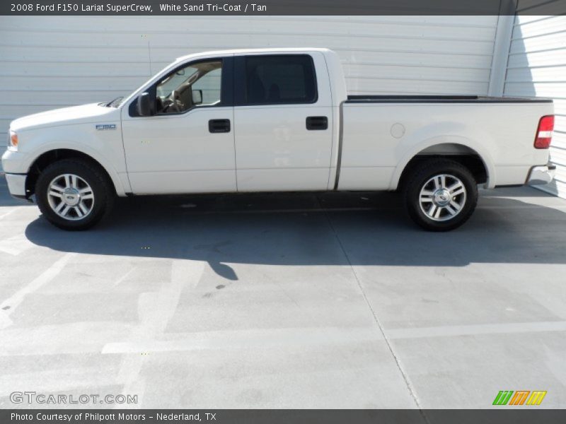 White Sand Tri-Coat / Tan 2008 Ford F150 Lariat SuperCrew