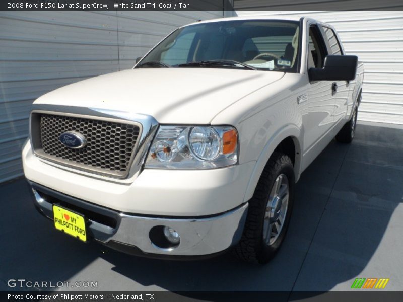 White Sand Tri-Coat / Tan 2008 Ford F150 Lariat SuperCrew