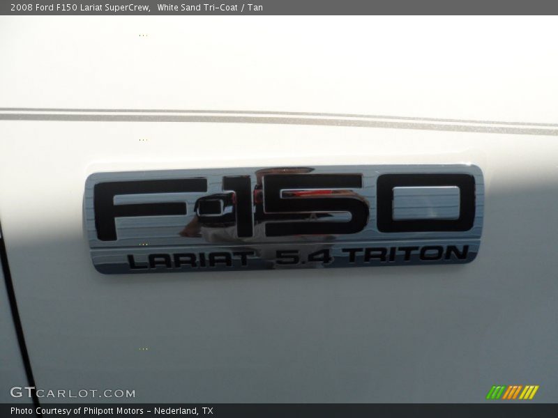 White Sand Tri-Coat / Tan 2008 Ford F150 Lariat SuperCrew
