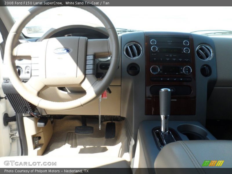 White Sand Tri-Coat / Tan 2008 Ford F150 Lariat SuperCrew