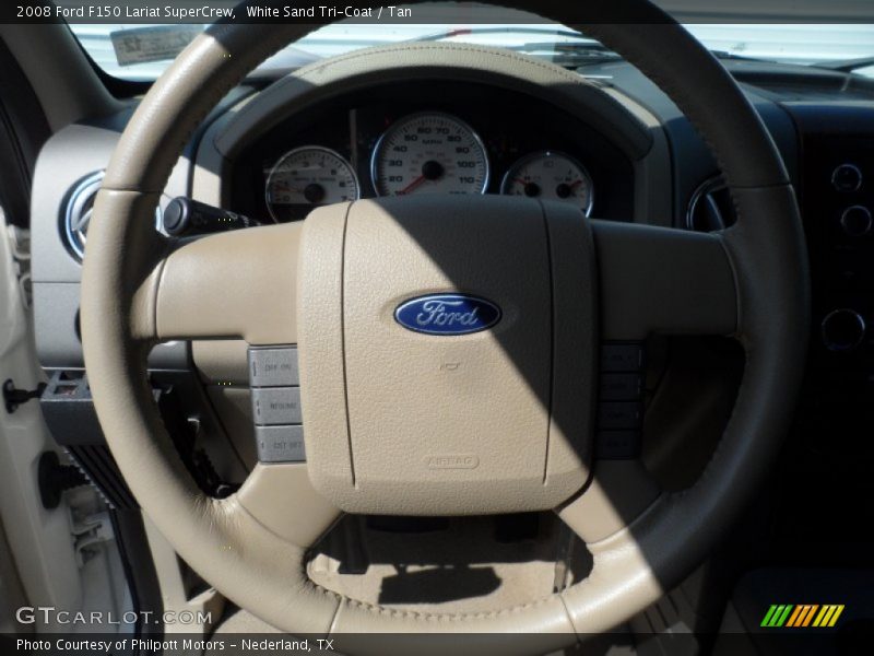 White Sand Tri-Coat / Tan 2008 Ford F150 Lariat SuperCrew