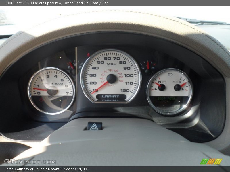 White Sand Tri-Coat / Tan 2008 Ford F150 Lariat SuperCrew