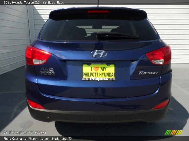 Iris Blue / Black 2011 Hyundai Tucson GLS