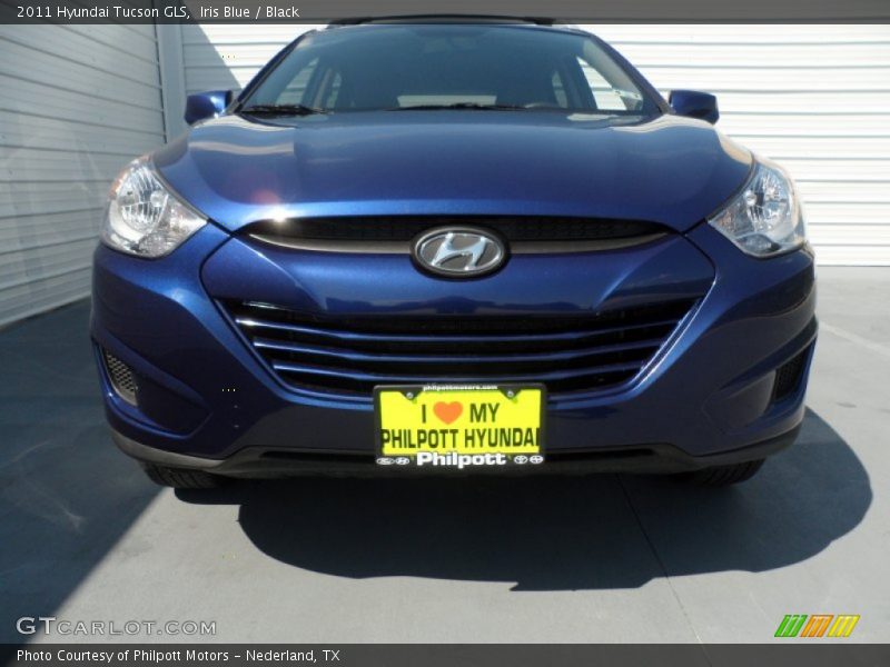 Iris Blue / Black 2011 Hyundai Tucson GLS