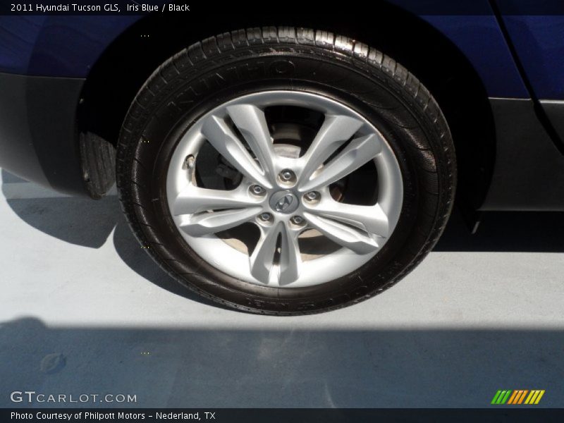 Iris Blue / Black 2011 Hyundai Tucson GLS