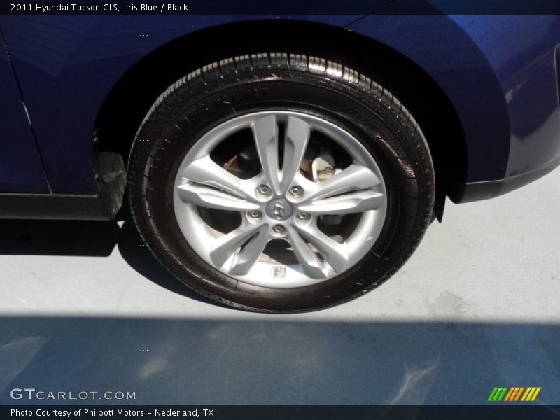 Iris Blue / Black 2011 Hyundai Tucson GLS