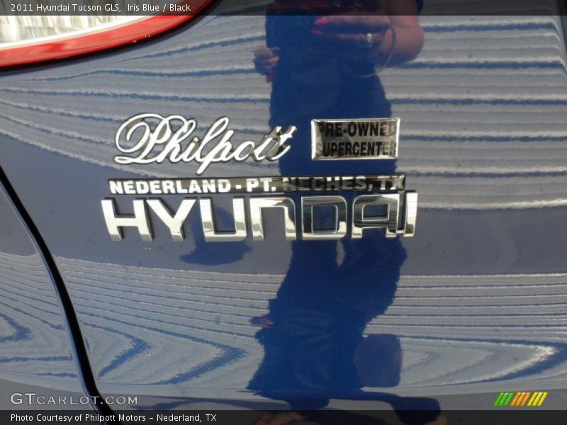 Iris Blue / Black 2011 Hyundai Tucson GLS