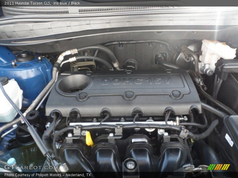 Iris Blue / Black 2011 Hyundai Tucson GLS