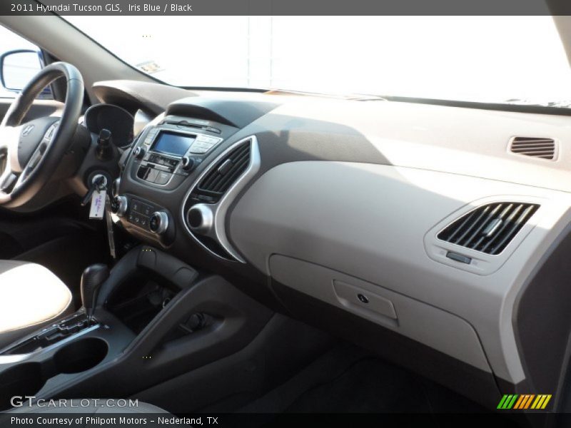 Iris Blue / Black 2011 Hyundai Tucson GLS