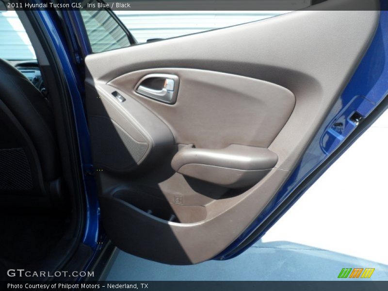 Iris Blue / Black 2011 Hyundai Tucson GLS