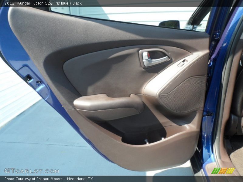 Iris Blue / Black 2011 Hyundai Tucson GLS
