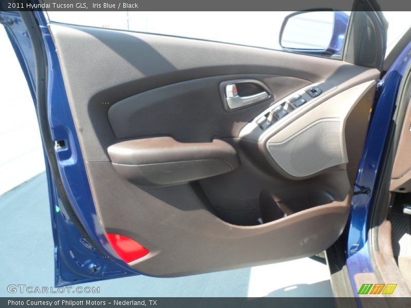 Iris Blue / Black 2011 Hyundai Tucson GLS