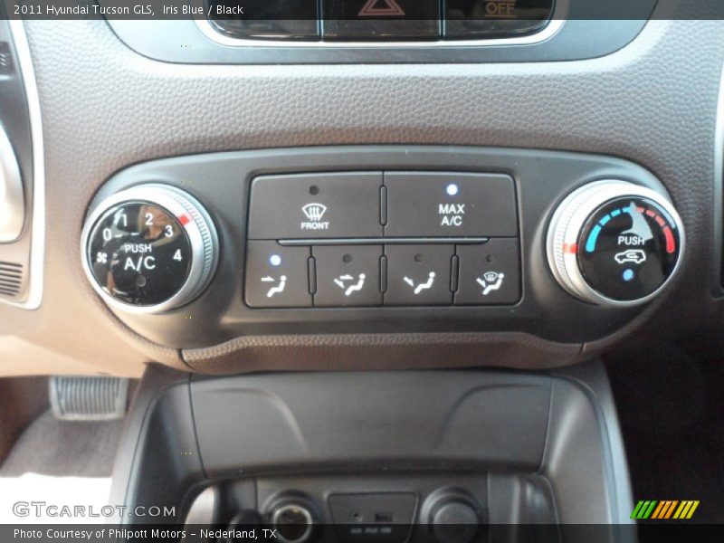 Iris Blue / Black 2011 Hyundai Tucson GLS