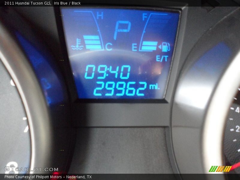 Iris Blue / Black 2011 Hyundai Tucson GLS