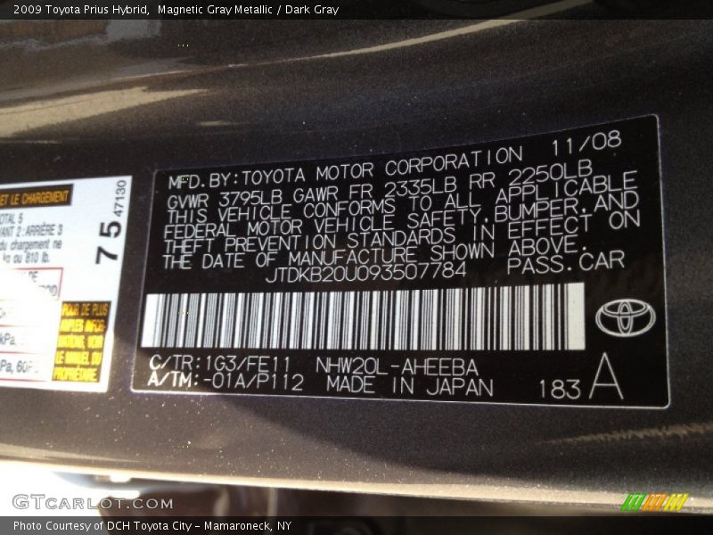 Magnetic Gray Metallic / Dark Gray 2009 Toyota Prius Hybrid