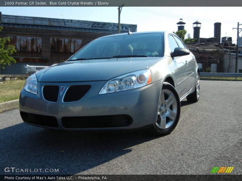 Blue Gold Crystal Metallic / Ebony 2009 Pontiac G6 Sedan