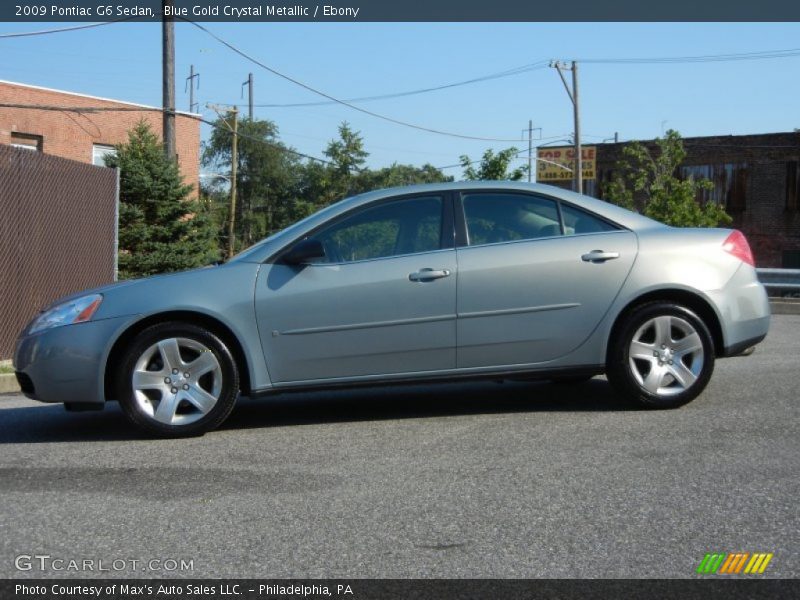 Blue Gold Crystal Metallic / Ebony 2009 Pontiac G6 Sedan