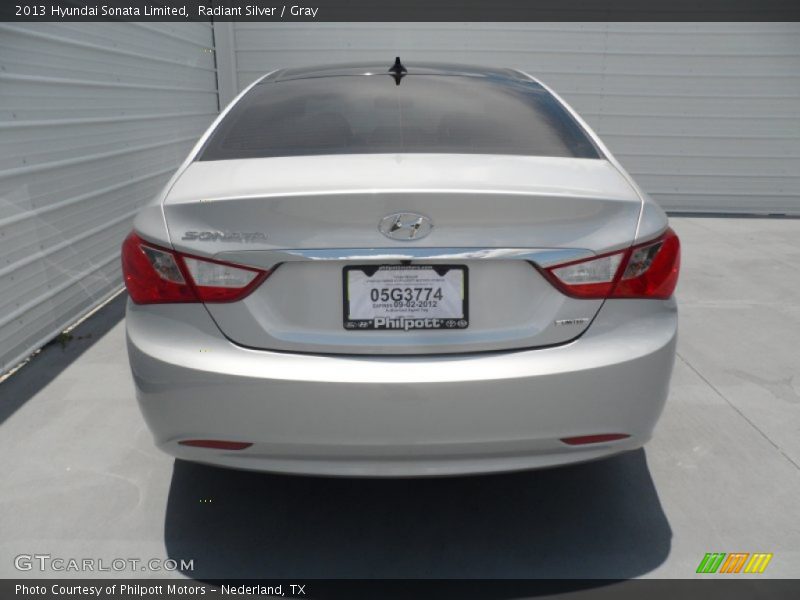 Radiant Silver / Gray 2013 Hyundai Sonata Limited