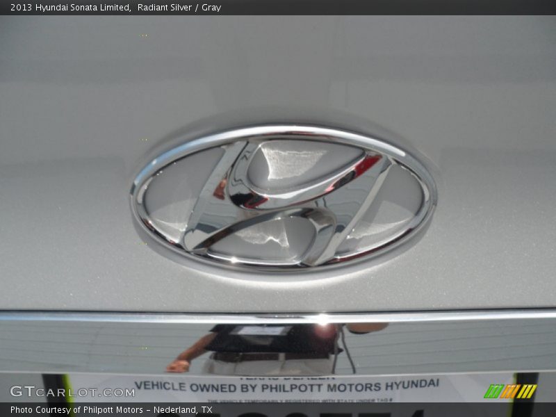 Radiant Silver / Gray 2013 Hyundai Sonata Limited
