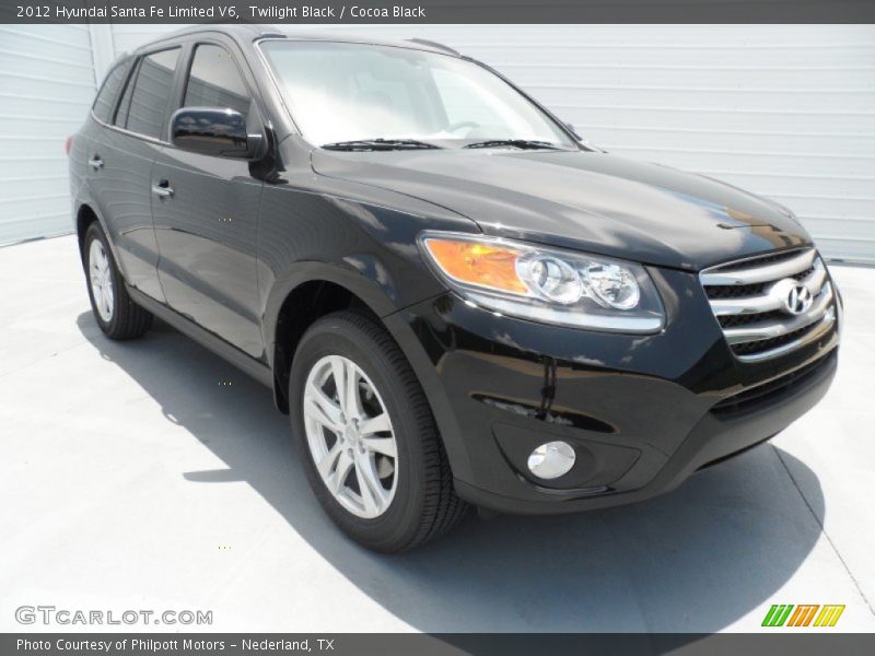 Twilight Black / Cocoa Black 2012 Hyundai Santa Fe Limited V6