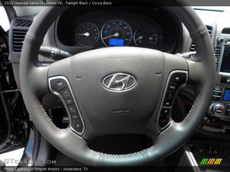 Twilight Black / Cocoa Black 2012 Hyundai Santa Fe Limited V6