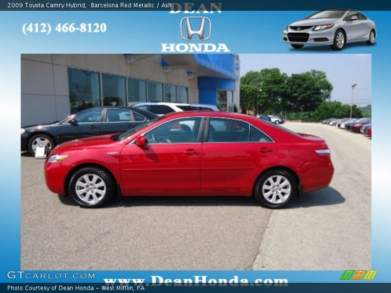 Barcelona Red Metallic / Ash 2009 Toyota Camry Hybrid