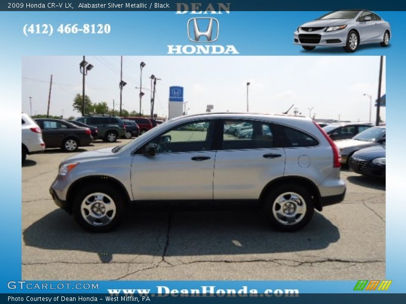 Alabaster Silver Metallic / Black 2009 Honda CR-V LX